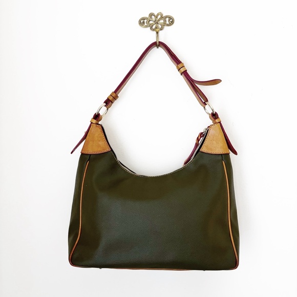 Dooney and Bourke Olive Green Rebecca Pebble Grain Hobo Bag - Picture 2 of 11